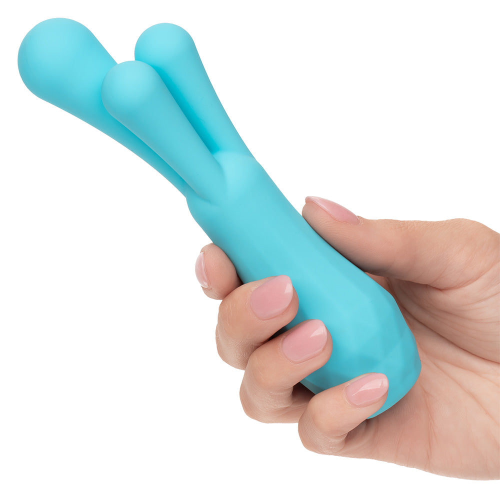 Gia Vibrating Waterproof Silicone Triple Teaser - Sensual Massager for Couples & Solo Play - Perfect for Bedroom Fun & Intimate Moments