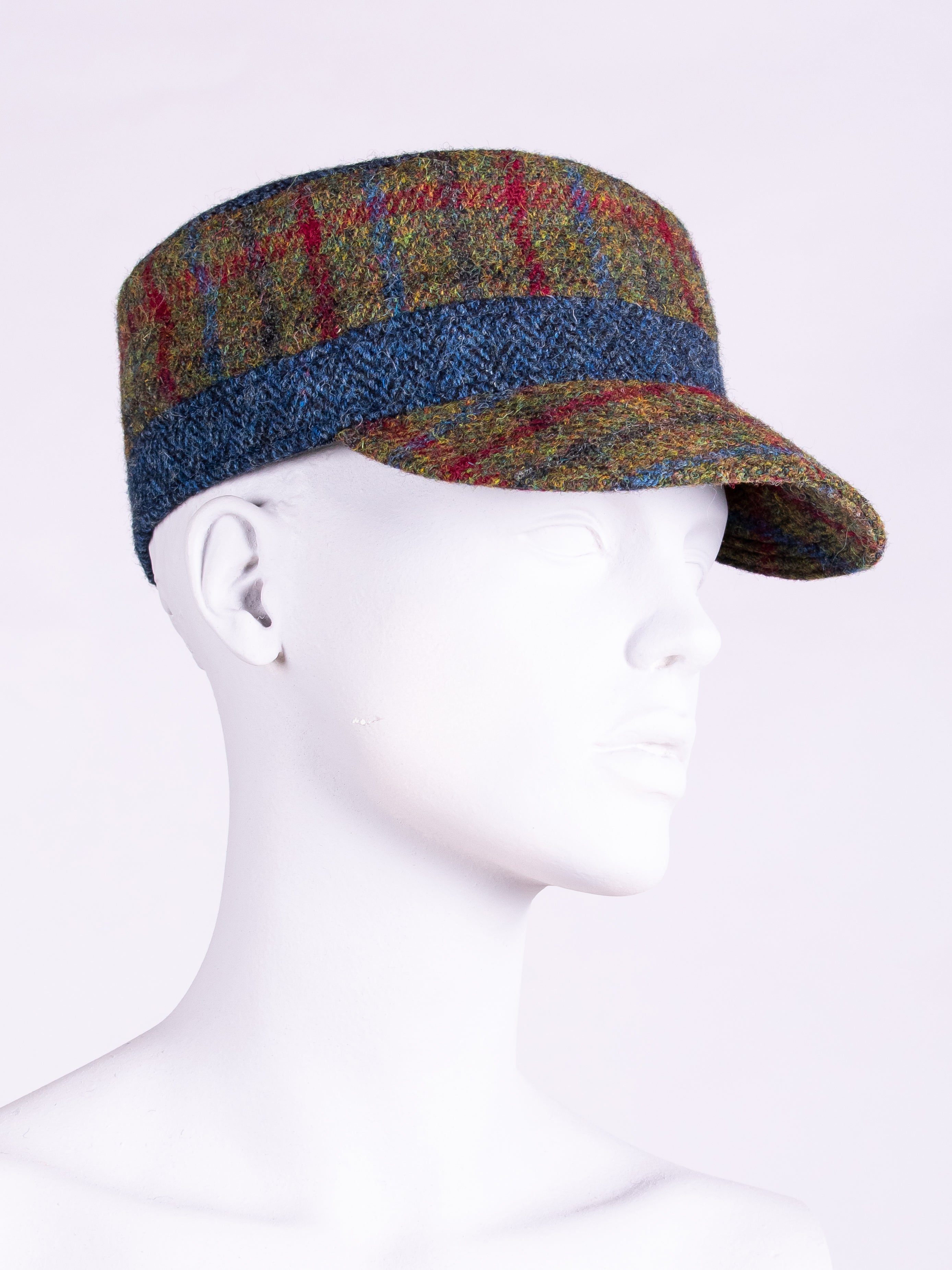 Town and Country Cap in Green & Navy Blue - Stylish Unisex Baseball Hat for Outdoor Activities, Sports, and Casual Wear