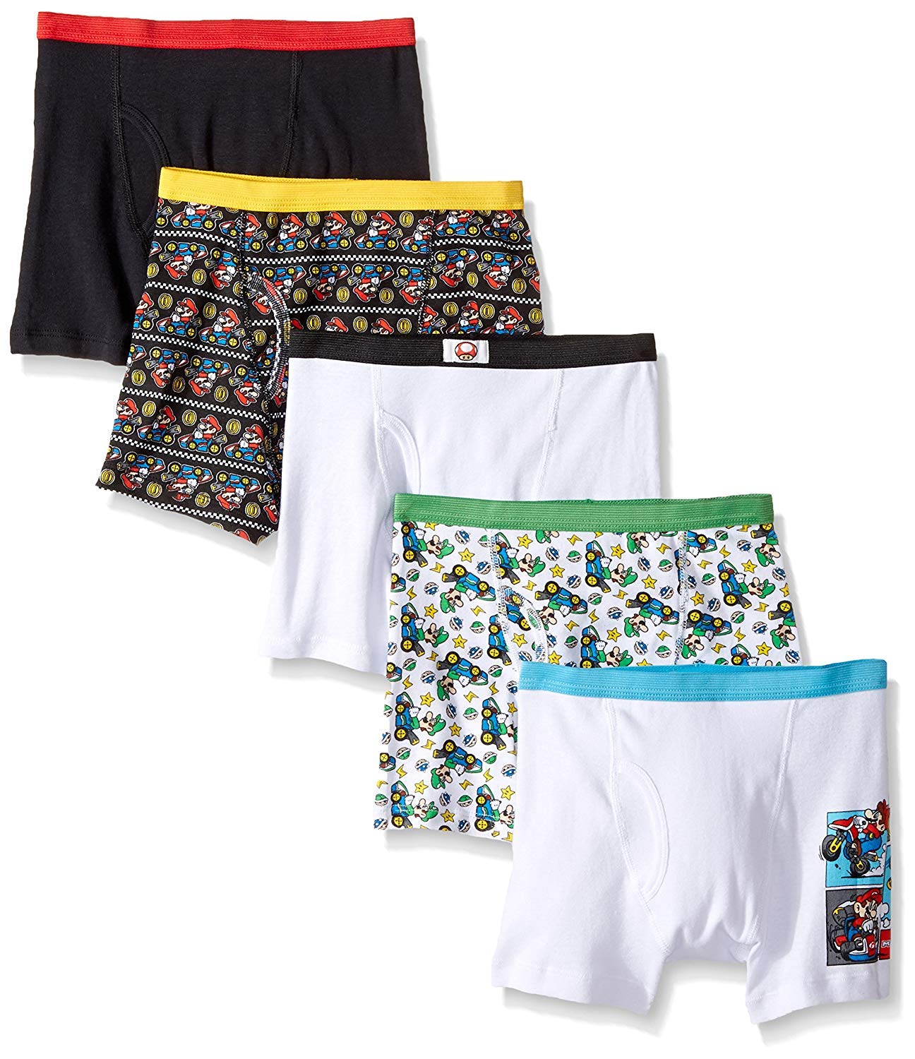 Super Mario Brothers Boys' Underwear Multipack - 3 Pack Cotton Briefs for Kids - Fun Video Game Character Underwear for Playtime & Everyday Wear