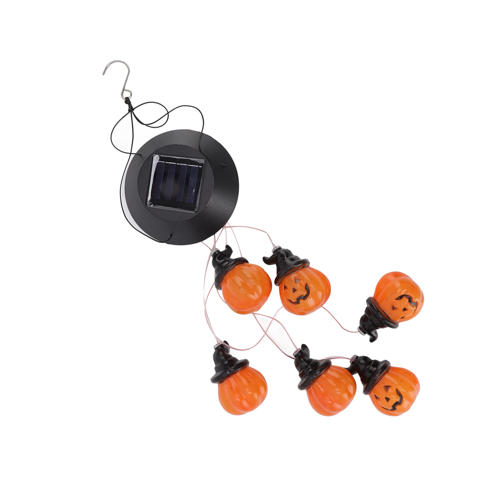 Solar Pumpkin String Lights Outdoor - Waterproof RGB Color Changing Halloween Decorations, Plastic Material Energy Saving Solar Powered Lights (6-8 Hours) for Garden, Patio, Yard, and Party Decor