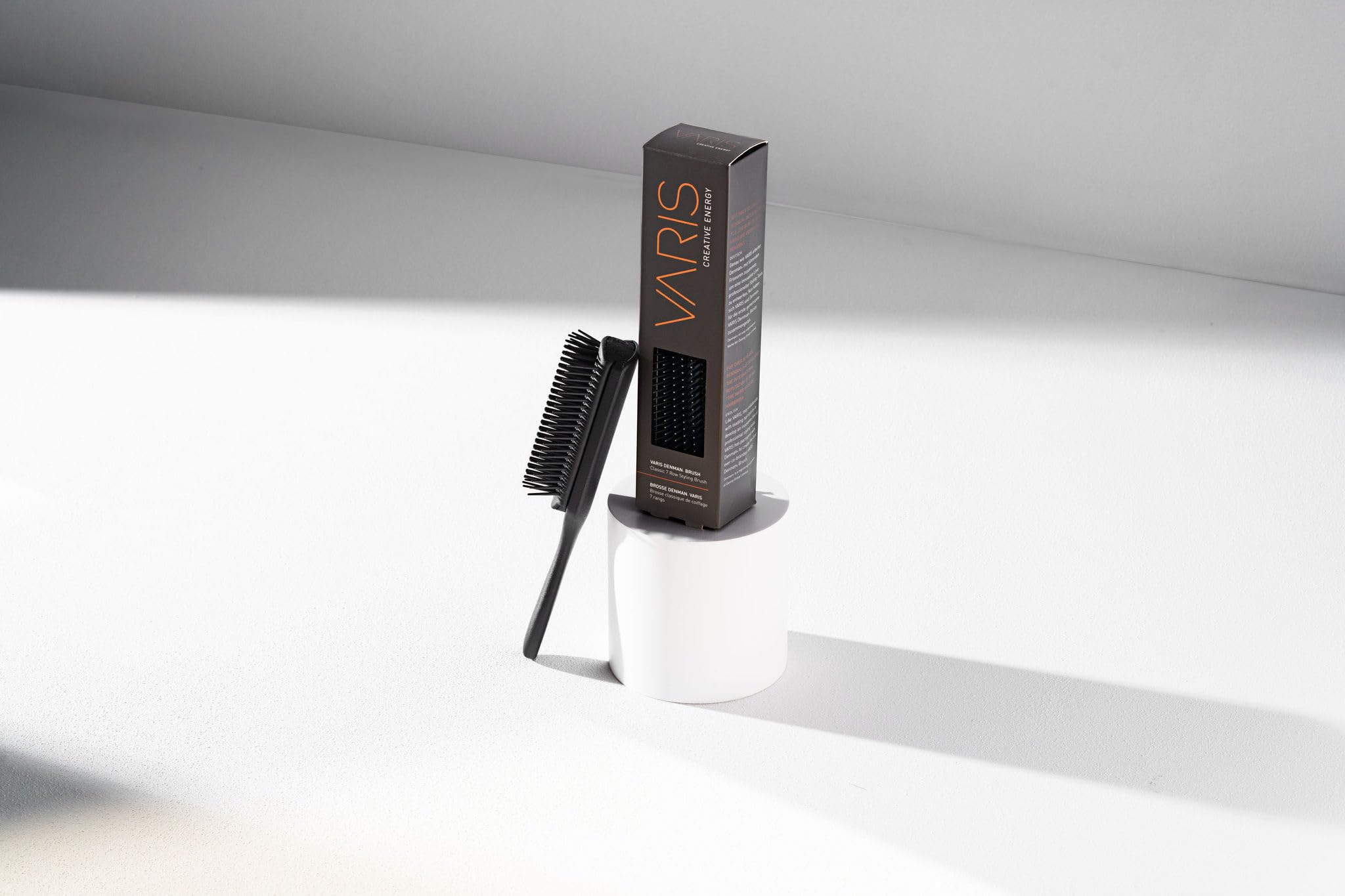VARIS Denman Brush - Professional Detangling & Styling Hair Brush for Curly, Wavy & Straight Hair - Perfect for Salon, Home & Travel Use