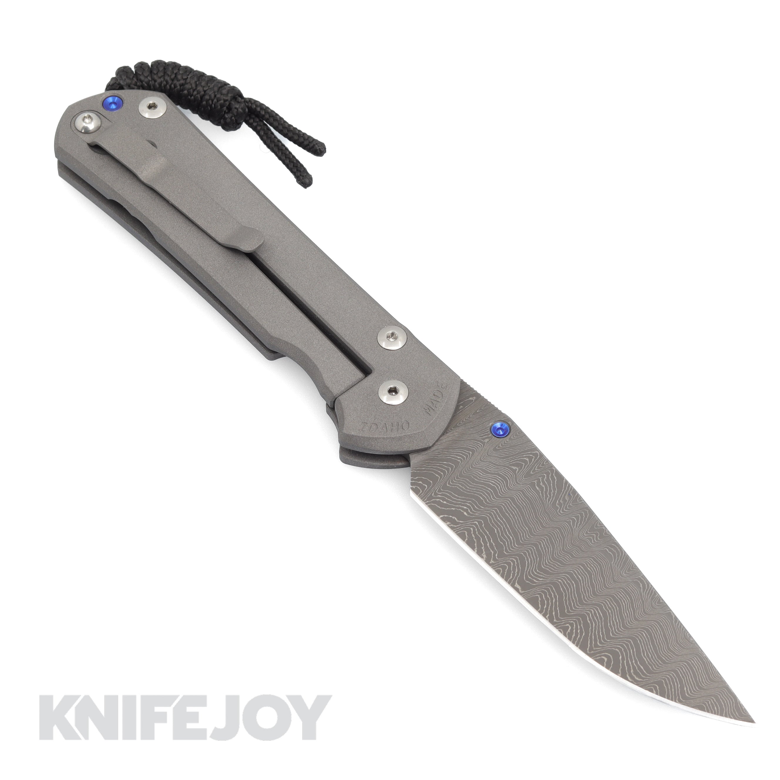 Chris Reeve Knives Large Sebenza 31 Plain Ladder Damascus Drop Point Folding Knife - Premium EDC Pocket Knife for Outdoor, Camping & Everyday Carry