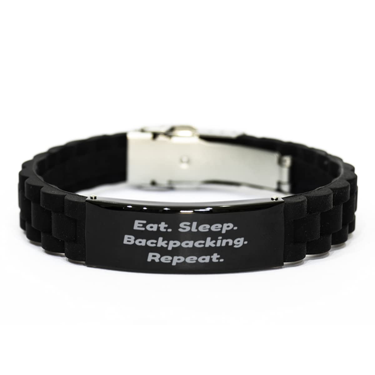 Premium Black Glidelock Clasp Bracelet for Men & Women - Durable Adjustable Outdoor Hiking Accessory | Perfect for Backpacking, Camping & Travel Adventures