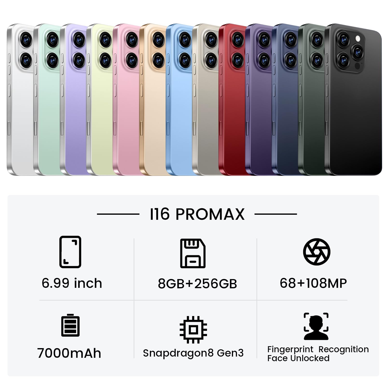 Unlocked I16 PROMAX Smartphone - 6.99