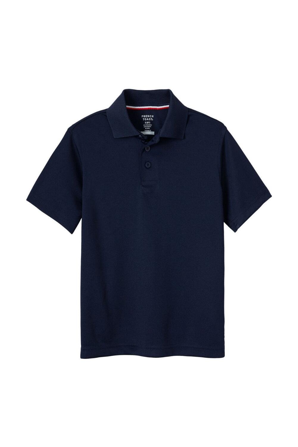 French Toast Boys' Moisture-Wicking Performance Sport Polo Shirt - Breathable Quick-Dry Short Sleeve Athletic Top for Soccer, Tennis & Outdoor Activities