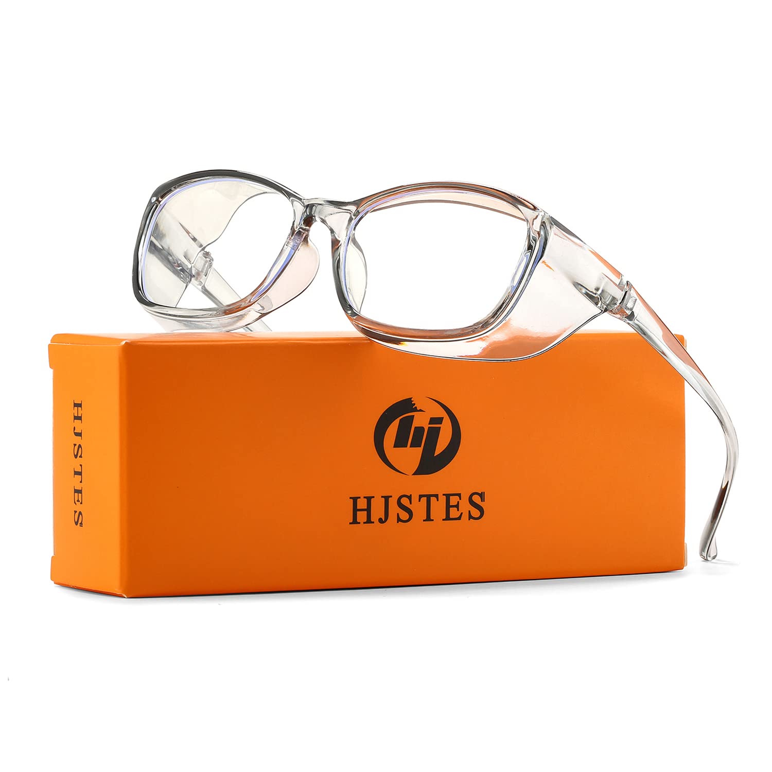 HJSTES Safety Glasses for Women - Anti Fog, Blue Light Blocking, Clear Frame Protective Eyewear for Nurses, Lab Work & Outdoor Activities