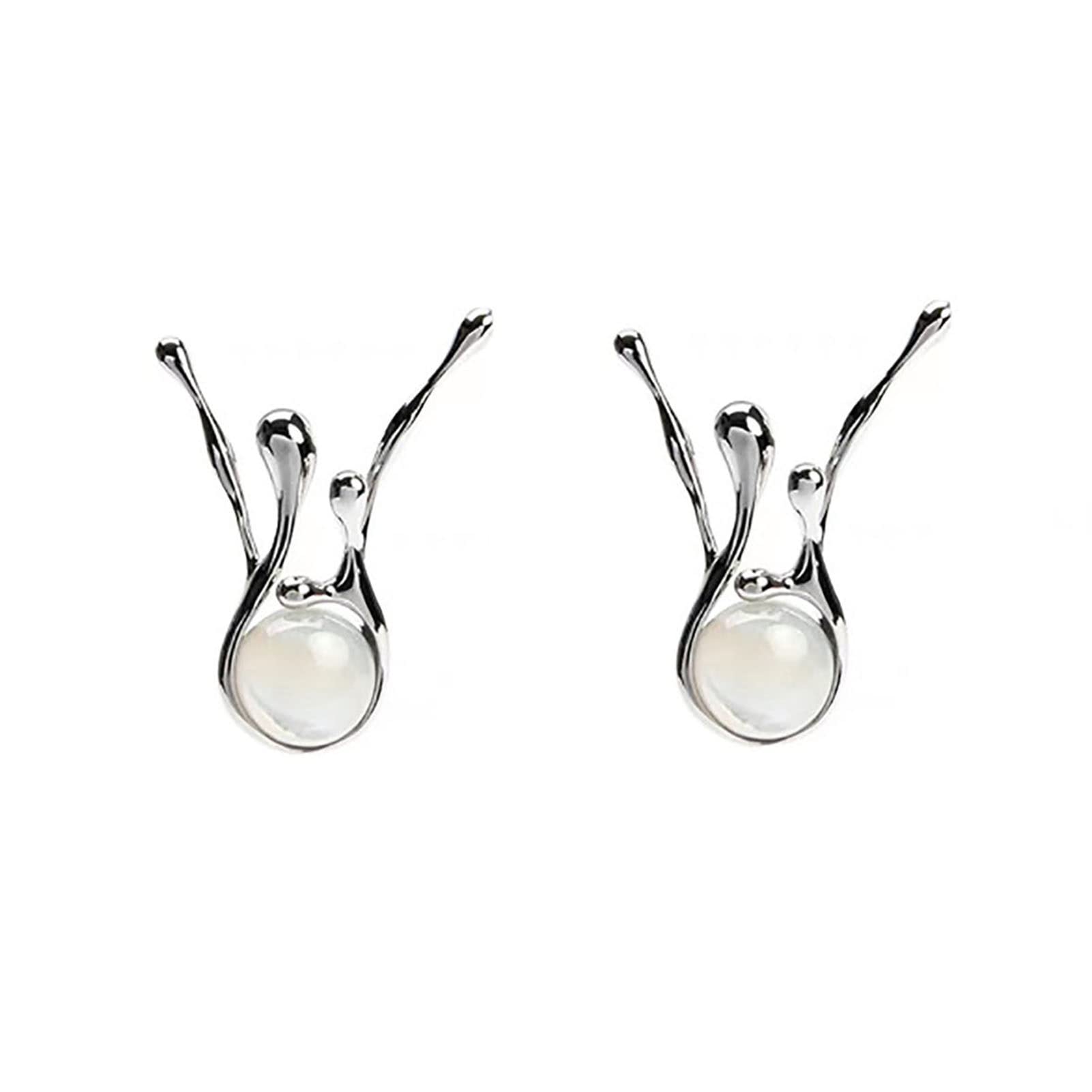 Exquisite Lightweight Faux Pearl Drop Earrings for Women - 1 Pair Sweet Irregular Shape Dangle Stud Earrings with Hook Tassel | Perfect Jewelry Gift for Girls & Women | Great for Parties, Weddings, and Everyday Fashion Accessories