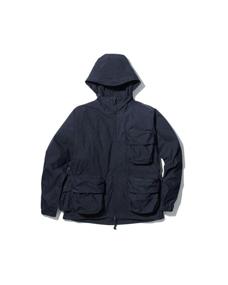 Premium Indigo Cotton/Nylon Parka Jacket for Men & Women - Waterproof, Windproof, Lightweight for Outdoor Hiking, Camping & Winter Wear