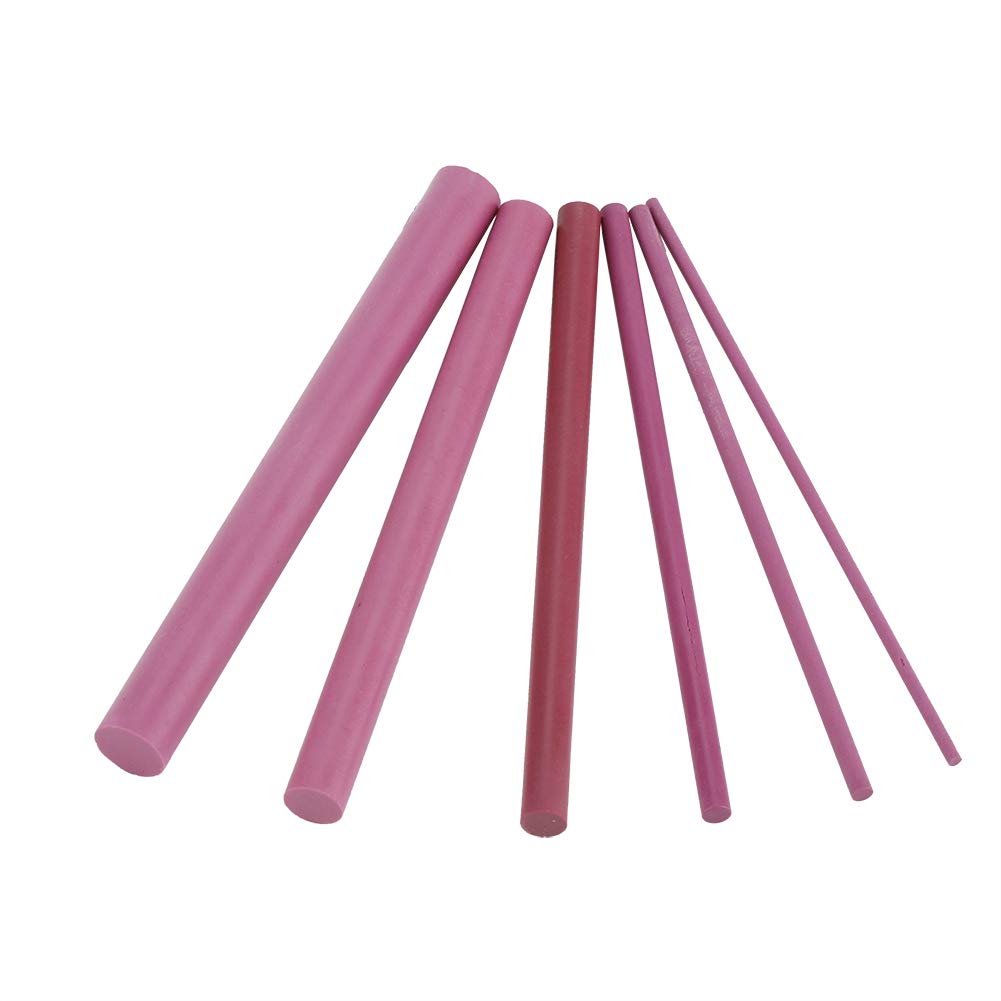 6PCS 3000 Grits Sharpening Stone Set - Cylindrical Ruby Polishing Oil Whetstone for Knives, Chisels & Tools | Professional Knife Sharpening & Blade Maintenance Kit for Kitchen, Workshop & Outdoor Use