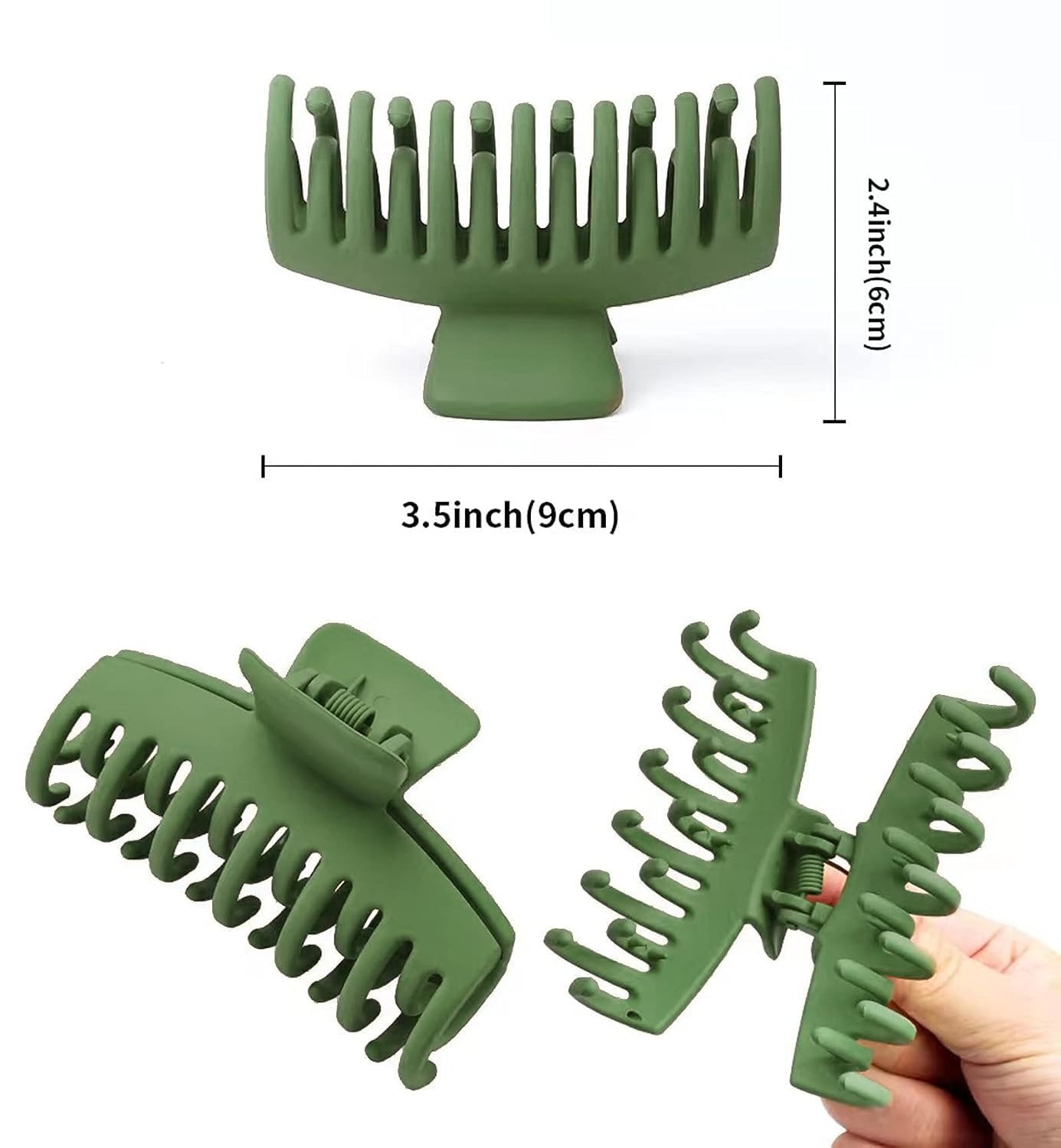 SUKAINA TRENDS 6 PCS Large Hair Clips for Women - Rectangular Claw Clips, Jaw Clips, Hair Clamps & Hairpins - Perfect for Updos, Ponytails & Everyday Hairstyles