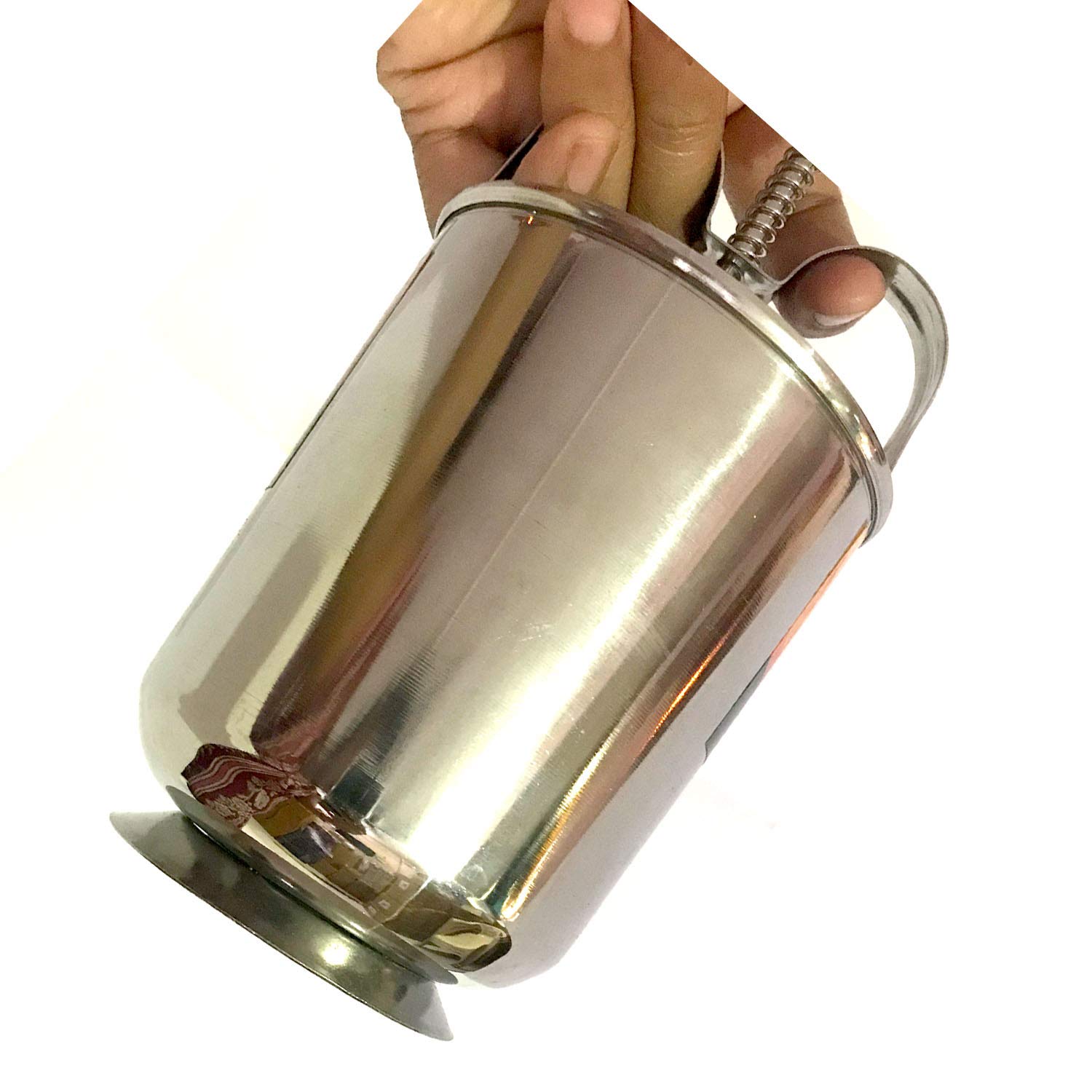 DBY Medu Vada Maker - Stainless Steel Vada Dispenser - Silver Modern Kitchen Tool for Perfectly Shaped & Crispy Indian Snacks - Ideal for Home Cooking, Party Food Prep & Restaurant Use