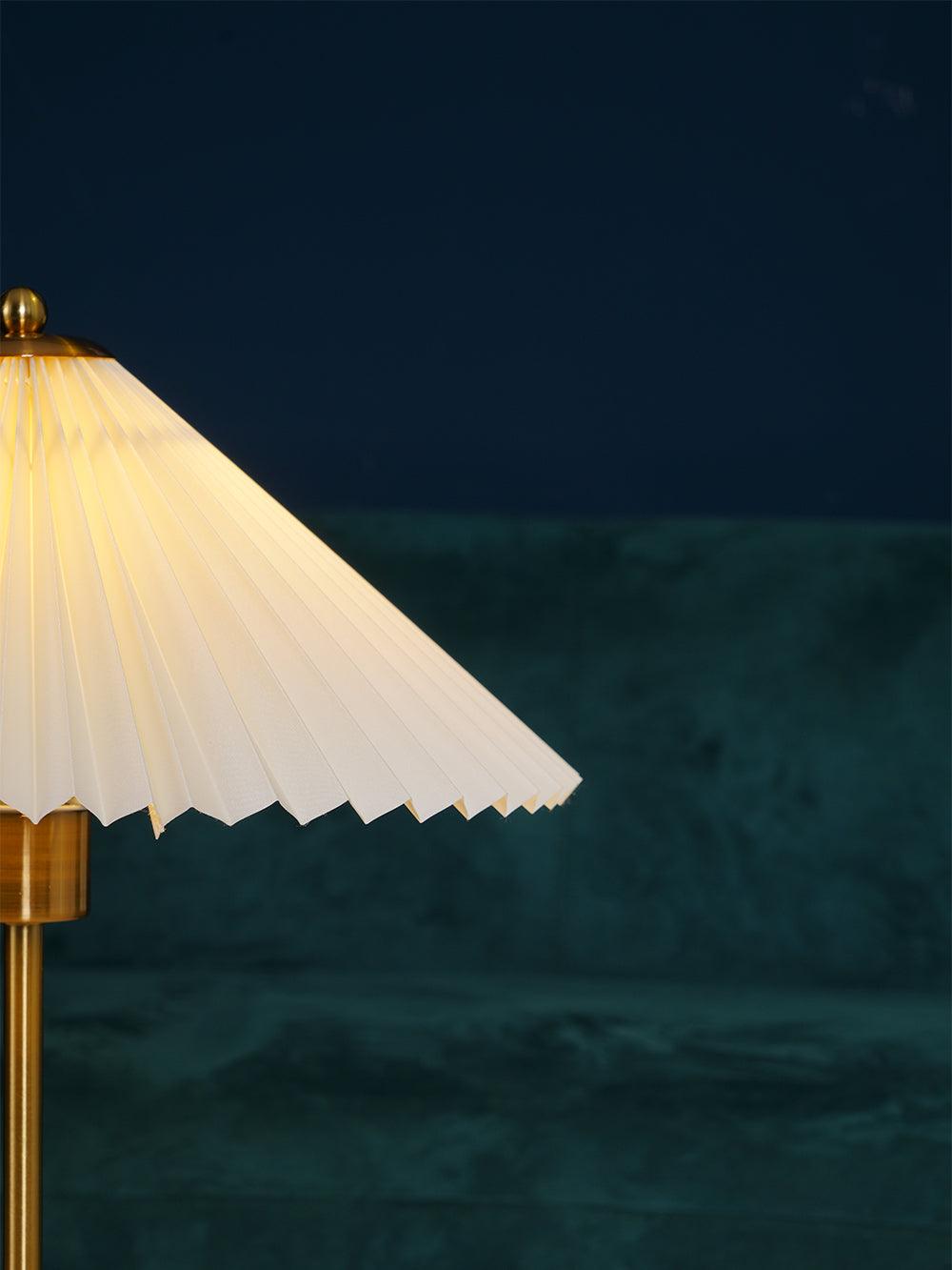 Perla Pleated Table Lamp - Modern Bedside & Living Room Lighting for Home Decor - Soft Glow Accent Light for Bedroom, Office, or Study
