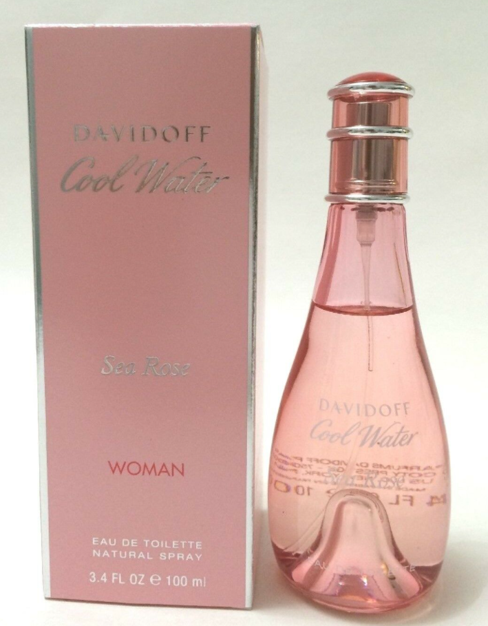 Cool Water Sea Rose 3.4 oz Eau de Toilette Spray for Women - Fresh Floral Fragrance - Perfect for Daily Wear, Office & Date Nights - New in Box