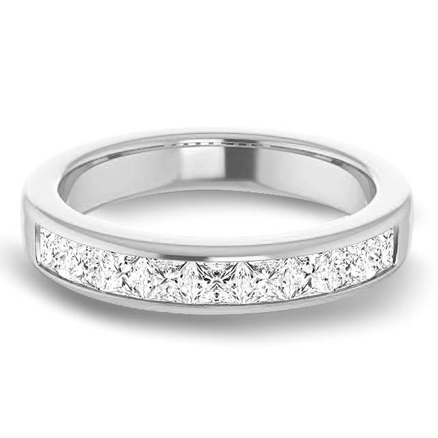 1.50 Carat Total Weight (CTW) Channel Set Princess Cut Diamond Men's Ring - Perfect for Weddings, Engagements & Anniversary Gifts