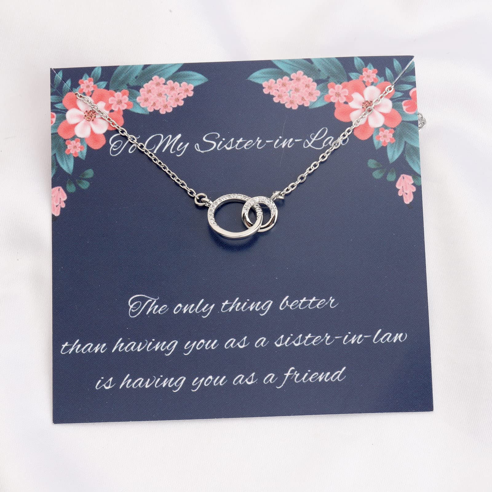 LQRI Sister-in-Law Gift - Elegant Circle Pendant Necklace for Birthday, Wedding & Special Occasions | Thoughtful Jewelry Gift for Sister-in-Law | Perfect for Anniversaries, Holidays & Family Celebrations