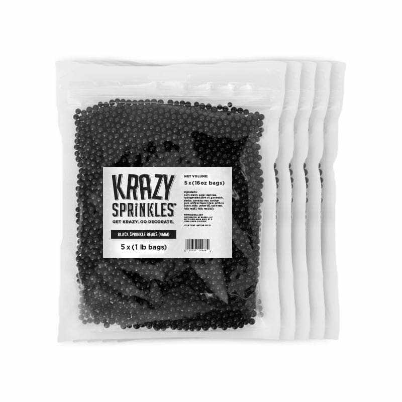 4mm Black Beads for Jewelry Making - DIY Craft Sprinkles for Necklaces, Bracelets, and Earrings