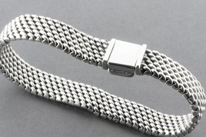 Sterling Silver Mesh Link Bracelet for Women - Elegant & Durable Jewelry for Everyday Wear, Parties & Special Occasions