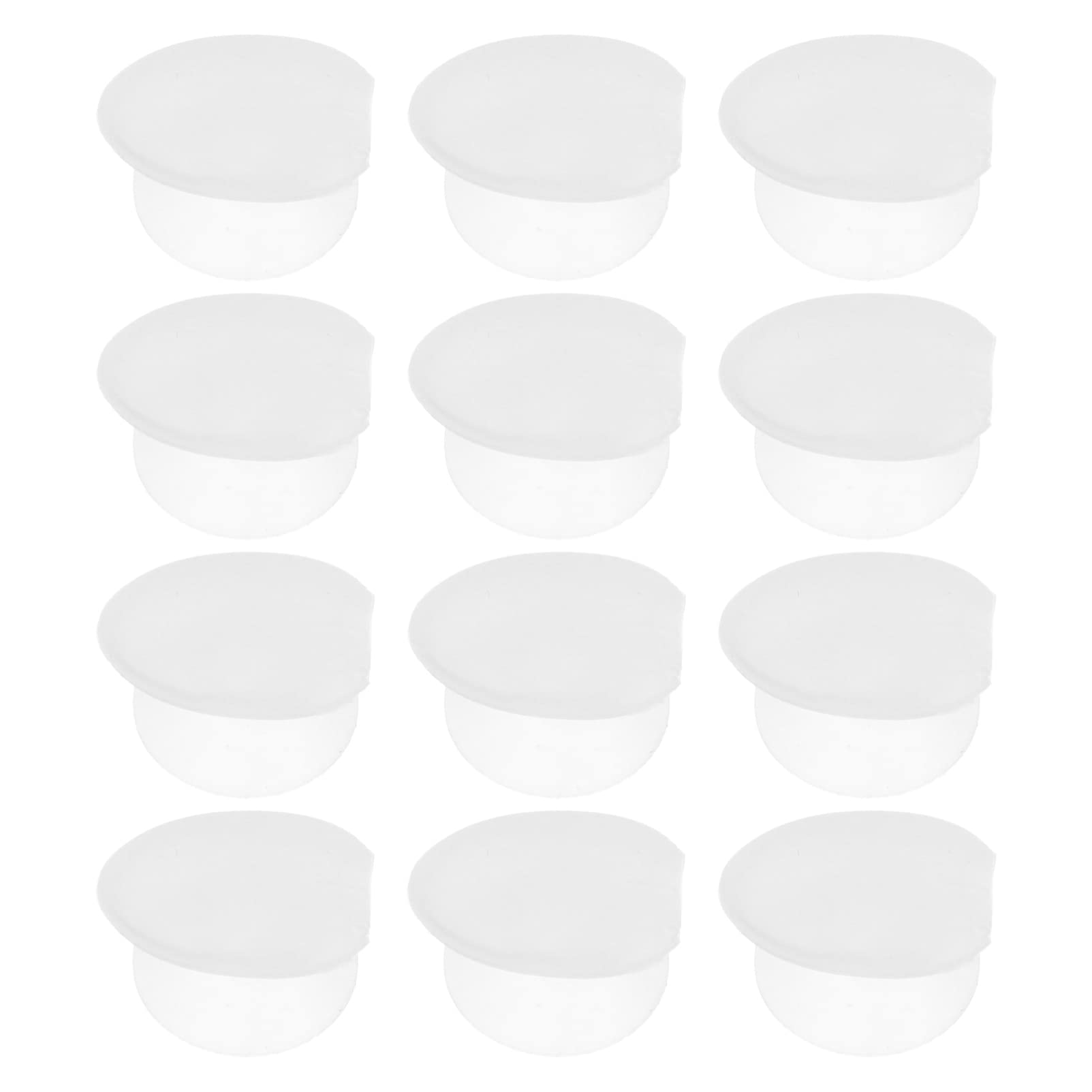 Silicone Lip Brush Covers - 12Pcs Anti-Lost Makeup Brush Protectors for Lipstick, Eyeshadow & Cosmetic Brushes - Perfect for Travel, Salon & Professional Makeup Kits (White)