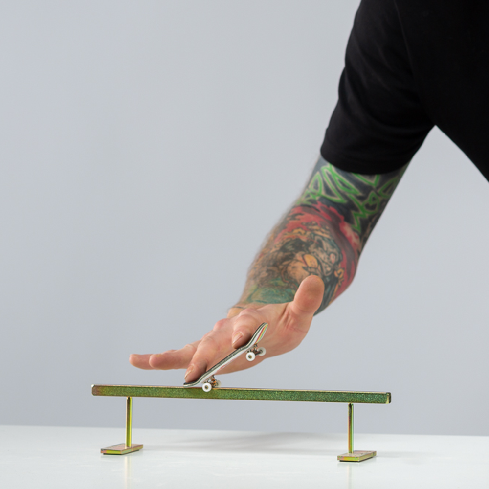 Blackriver Fingerboard Rail - Ironrail High Square for Tech Deck & Finger Skateboarding - Perfect for Skating Tricks & DIY Mini Ramps