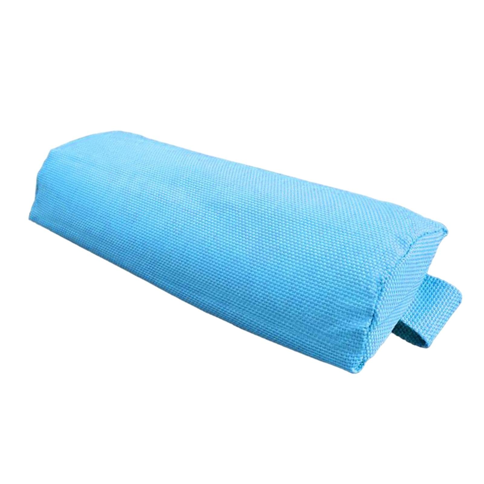 Dolity Adjustable Breathable Soft Head Cushion with Removable Strap - Comfortable Pad for Lounge Chairs, Picnics, Beach & Outdoor Relaxation - Blue Headrest Support for Neck & Back