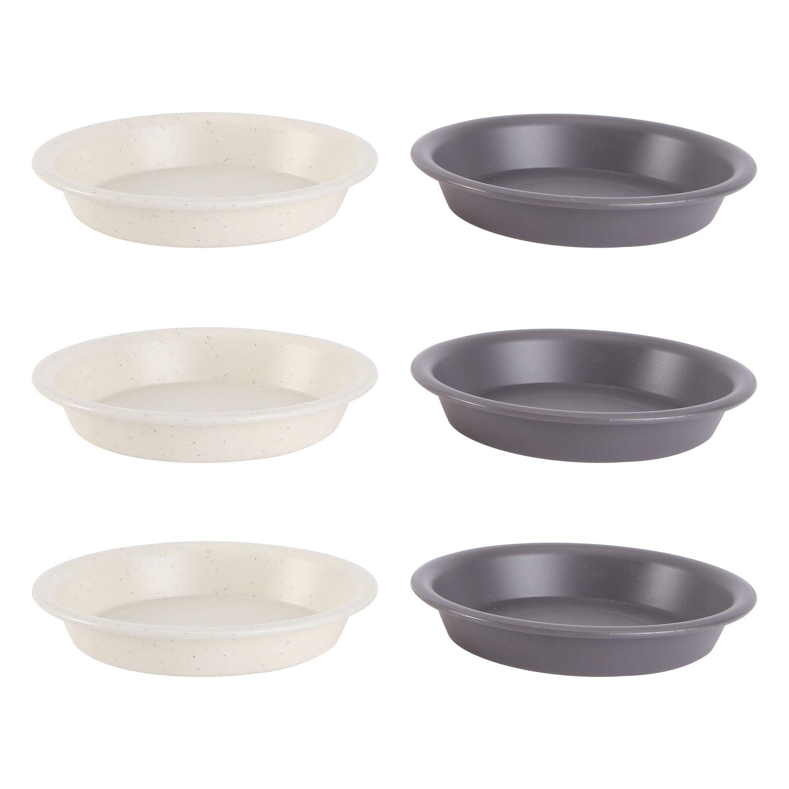 DOITOOL 6-Pack Thickened Plastic Flower Pots with Drainage Trays - Indoor Outdoor Planters for Succulents, Herbs, Flowers - Perfect for Home, Garden, Balcony & Patio Decor