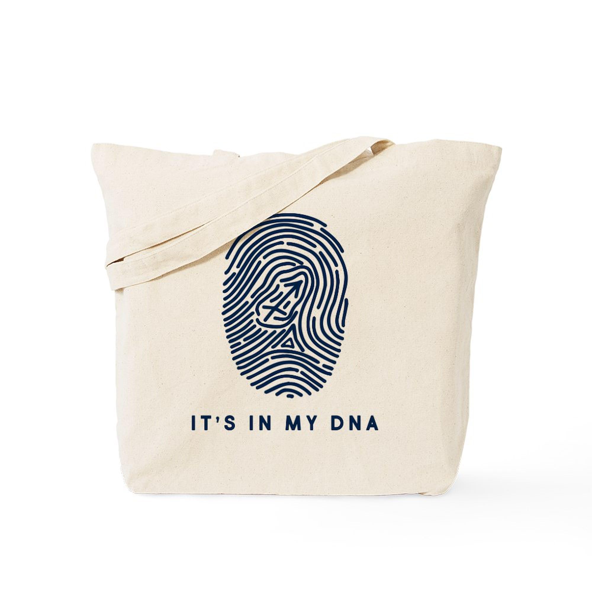 Sagittarius Zodiac Tote Bag - Natural Canvas Reusable Shopping Bag with 'It's In My DNA' Print | Perfect for Groceries, Beach Trips & Everyday Use
