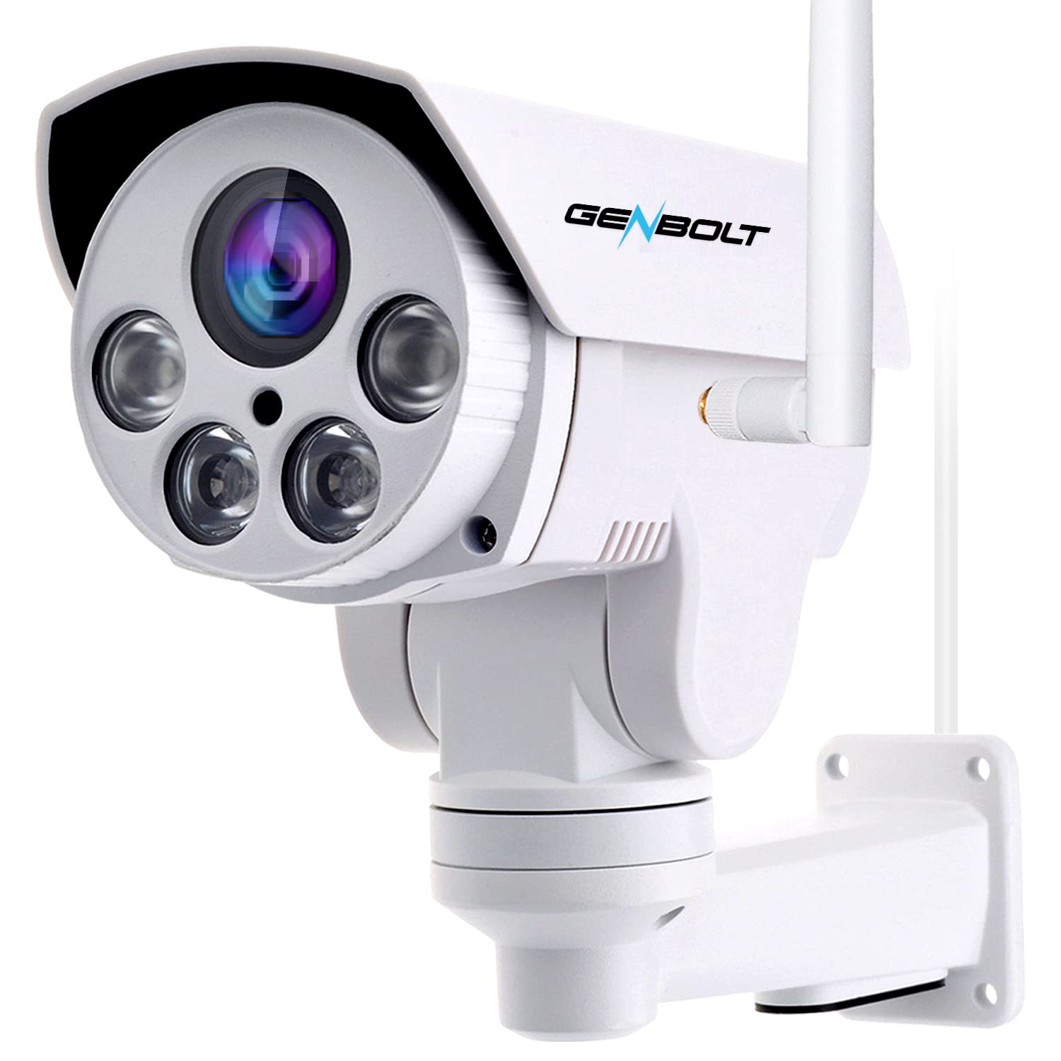 GENBOLT 1080P WiFi Outdoor Security Camera with PoE - 20X PTZ Hybrid Zoom, Human Auto Tracking, Motion Detection - Wireless Home Surveillance for Backyard, Garage & Business Security