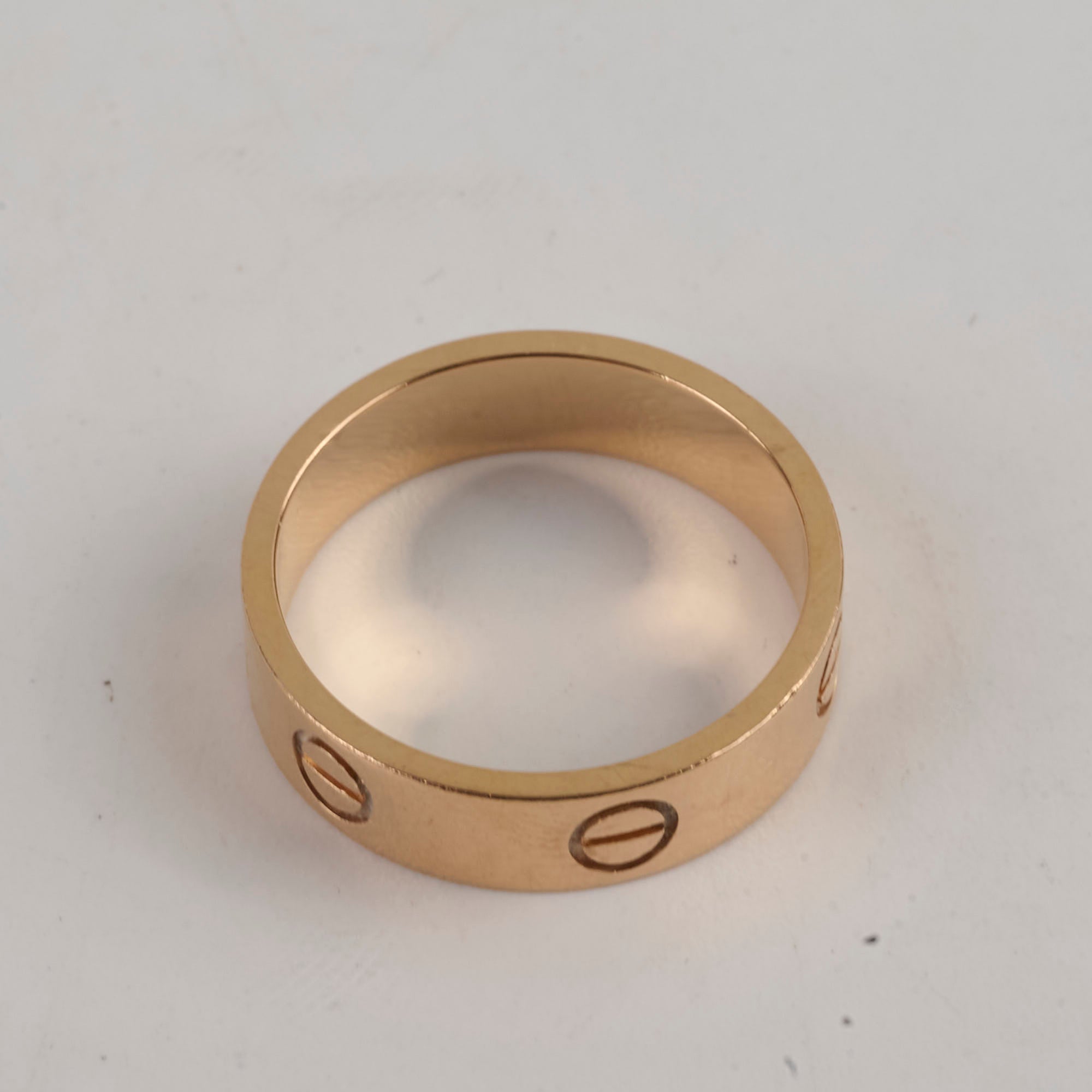 Cartier Love Ring 18K Pink Gold Size 58 - Luxury Wedding Band for Women, Romantic Anniversary Gift for Her, Perfect for Engagement & Special Occasions