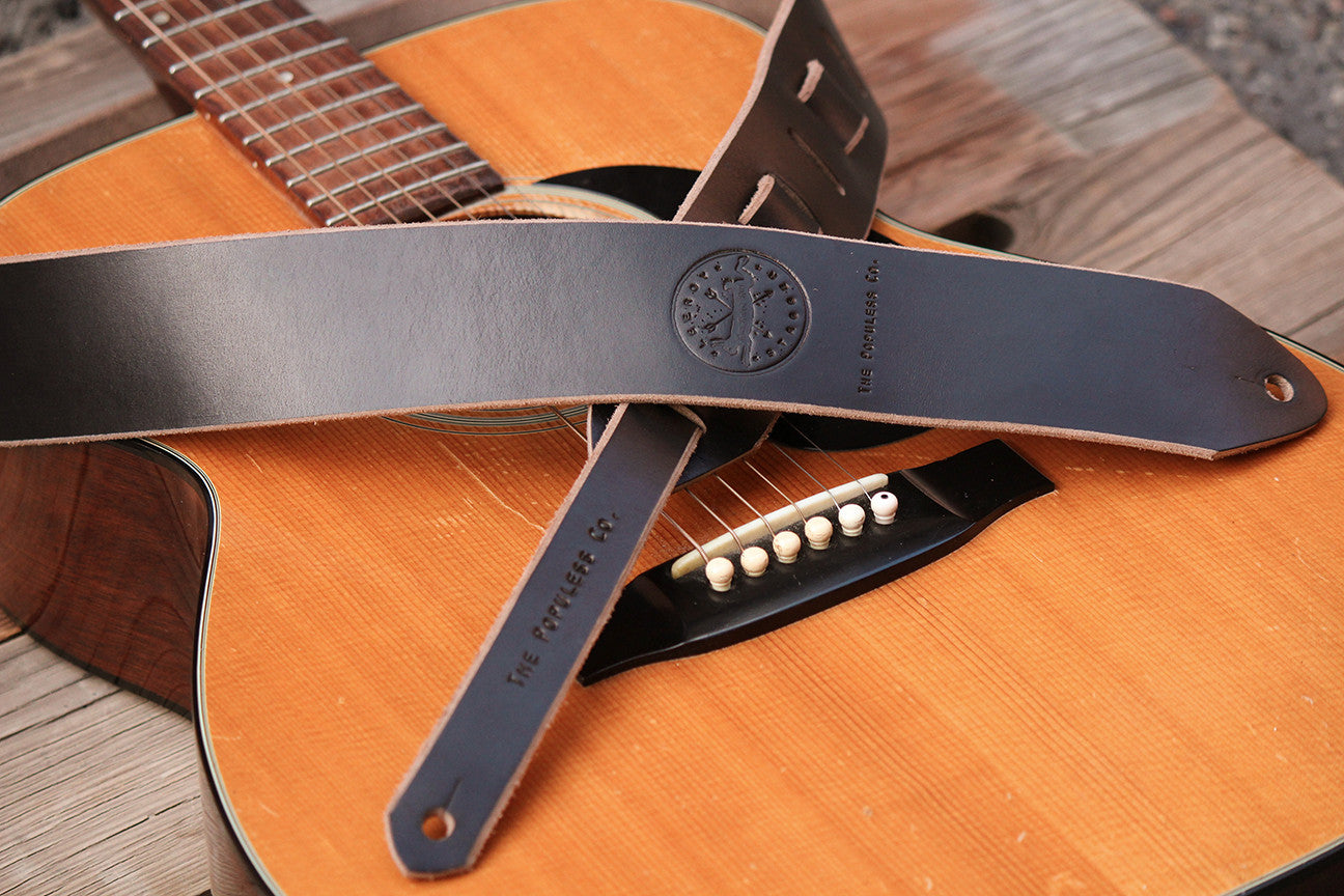 Premium Black Lee Guitar Strap - Adjustable & Comfortable Shoulder Strap for Acoustic & Electric Guitars - Perfect for Live Performances & Studio Sessions