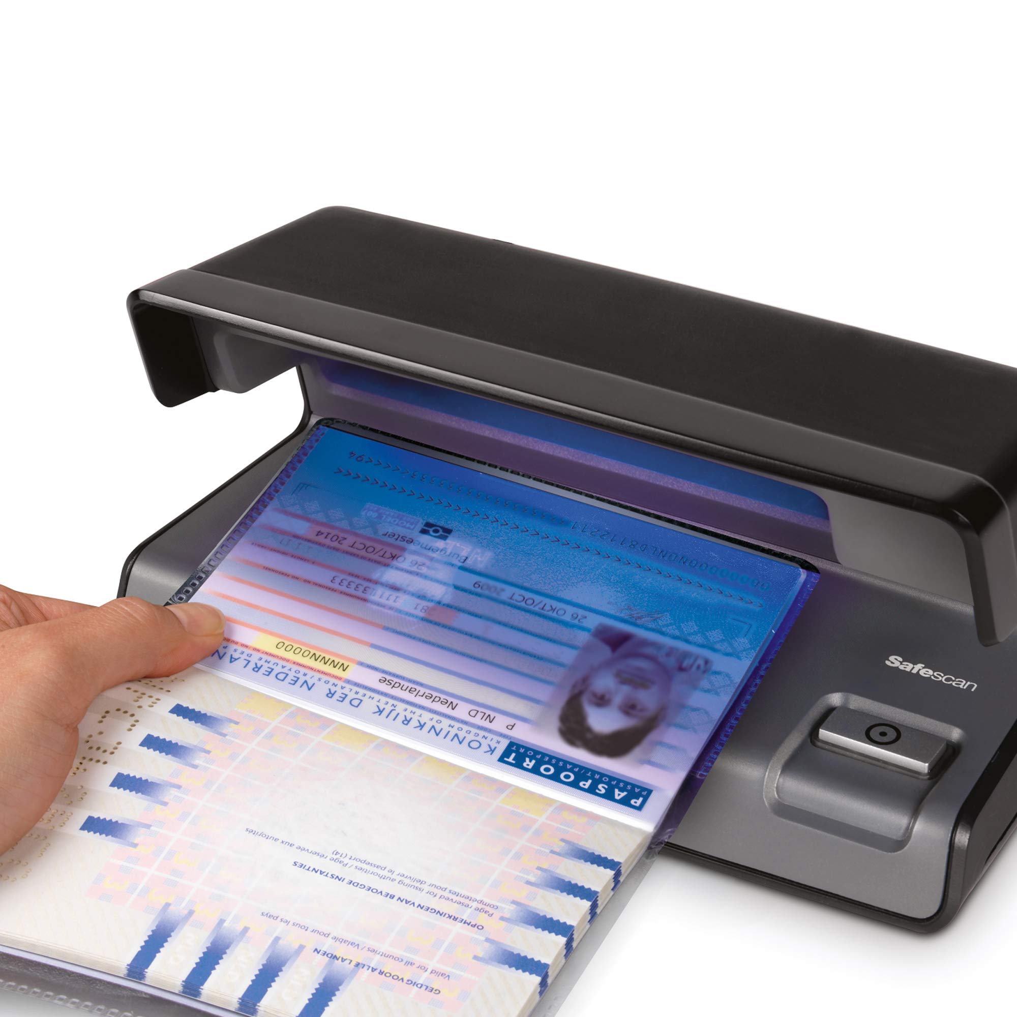 Safescan 50 Black UV Counterfeit Money Detector - Portable UV Light for Checking Banknotes, Credit Cards & ID Documents | Fraud Prevention for Retail, Banks & Cash Handling Businesses