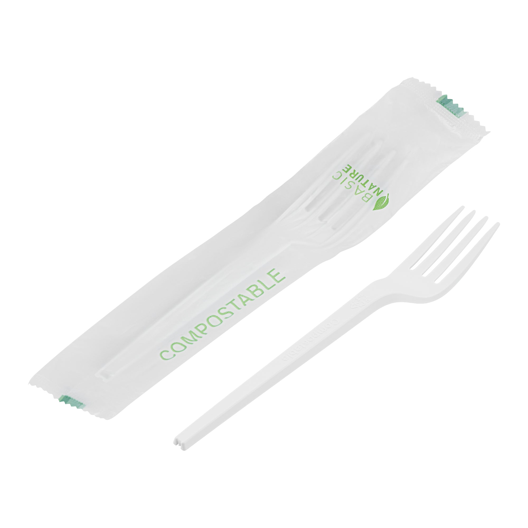 Eco-Friendly Compostable White CPLA Plastic Forks - 250 Count, Heat Resistant, 6.5 Inch Disposable Cutlery for Parties, Picnics & Catering Events