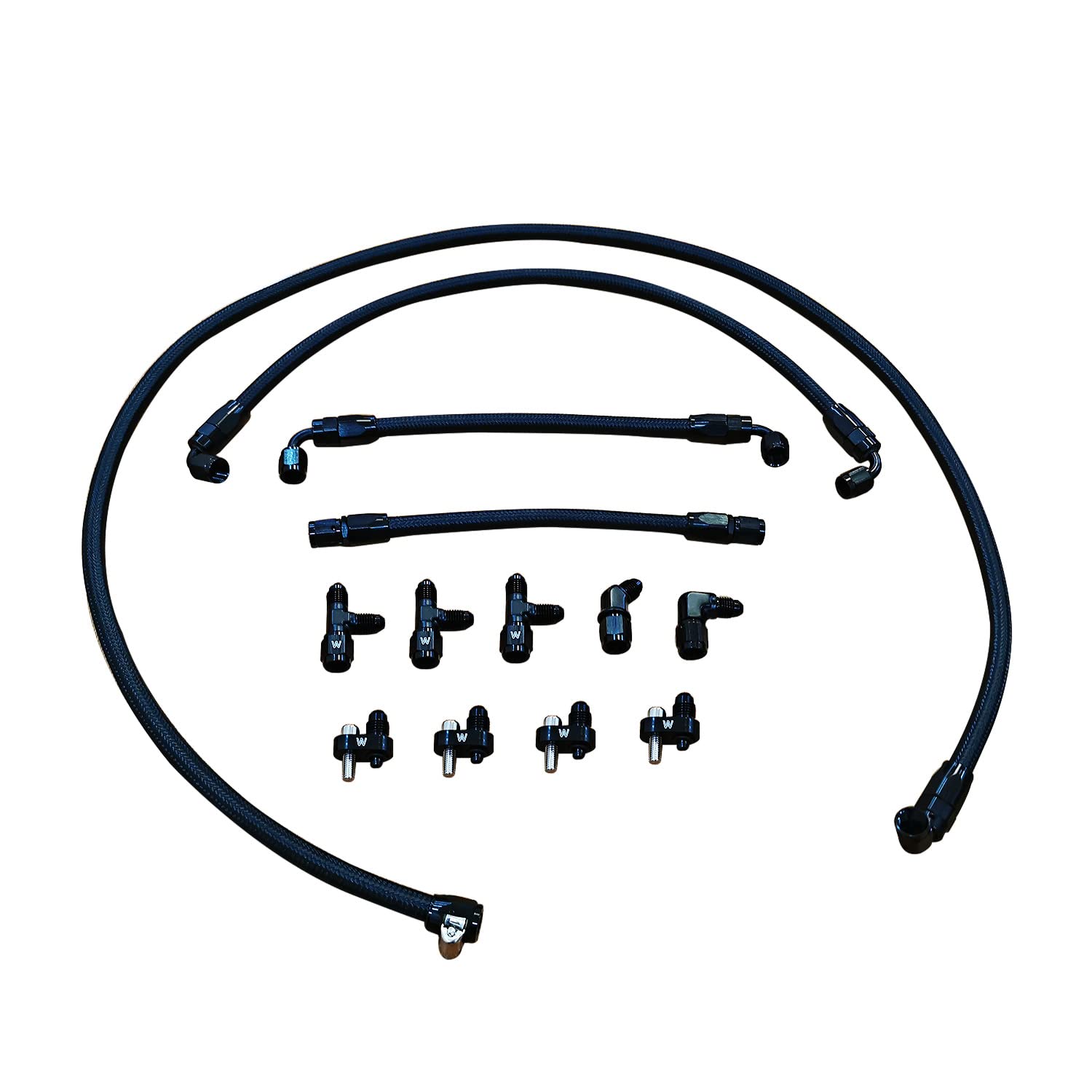 Black LSA ZL1 Steam Vent Kit 4AN Assembled Coolant Crossover Kit for LSA Supercharger - High Performance Cooling Solution for GM Vehicles, Racing & Street Use