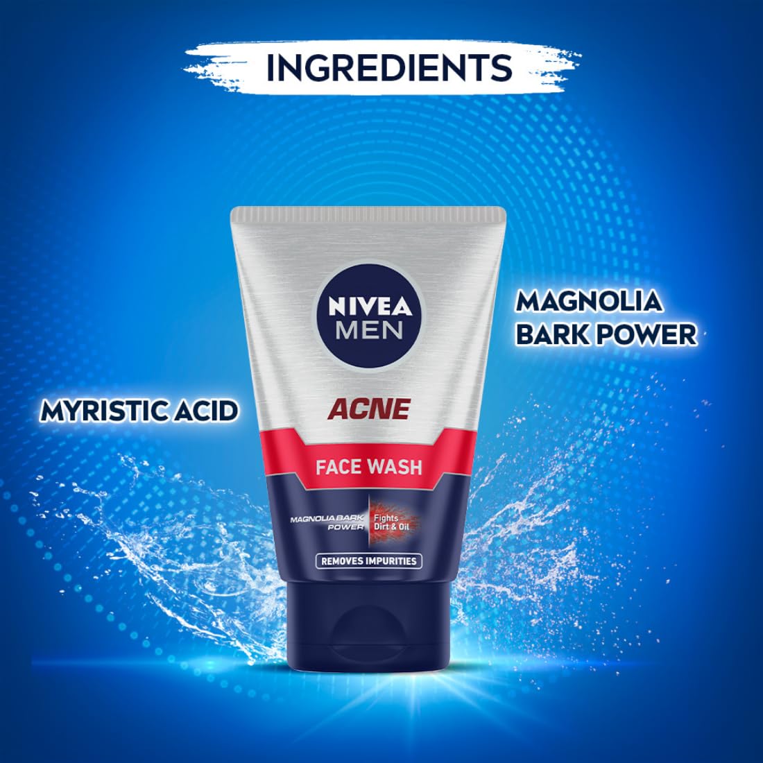 NIVEA MEN Acne Control Face Wash 50g with Magnolia Bark Extract | 12-Hour Oil Control for Oily Skin | Deep Cleansing to Fight Dirt & Excess Oil | Perfect for Summer Skincare & Daily Use