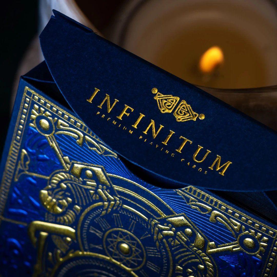 Infinitum Playing Cards - Premium Royal Blue Deck for Magic Tricks, Poker & Cardistry | Perfect for Card Games, Collectors & Professional Performers