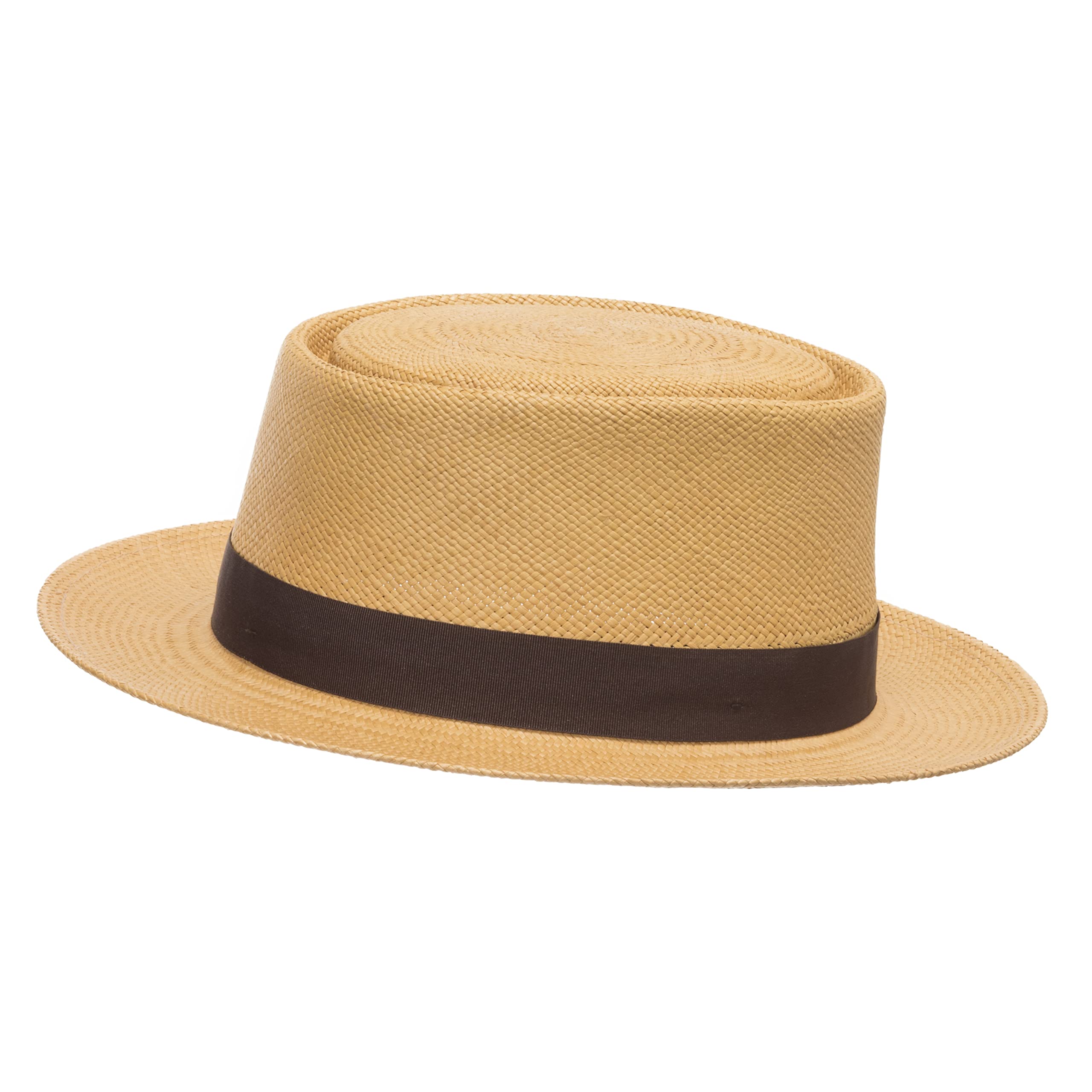 Milan Pork Pie Panama Natural Straw Hat for Women - Summer Beach Wedding Party Dress Hat - Stylish & Breathable Sun Hat for Outdoor Events