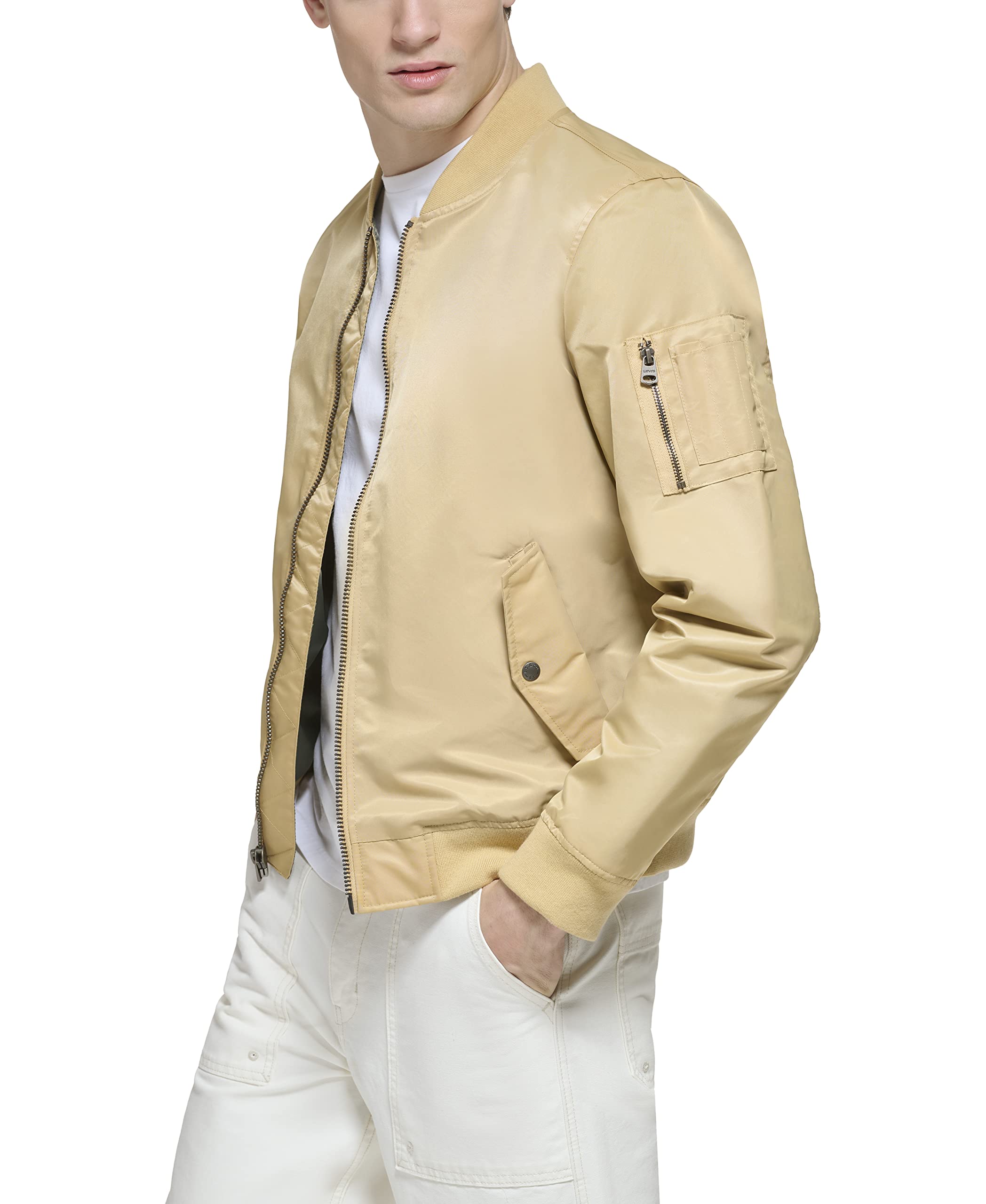 Levi's Men's MA-1 Flight Lightweight Zip-Up Bomber Jacket - Classic Military Style Outerwear for Casual Wear & Travel | Perfect for Everyday Use, Outdoor Adventures & Street Fashion
