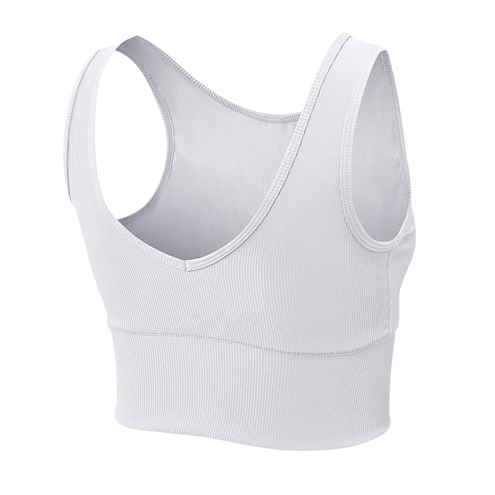 Women's Reversible Ribbed Workout Crop Tank Top - Sleeveless Yoga Shirt for Summer | Perfect for Gym, Running & Casual Wear