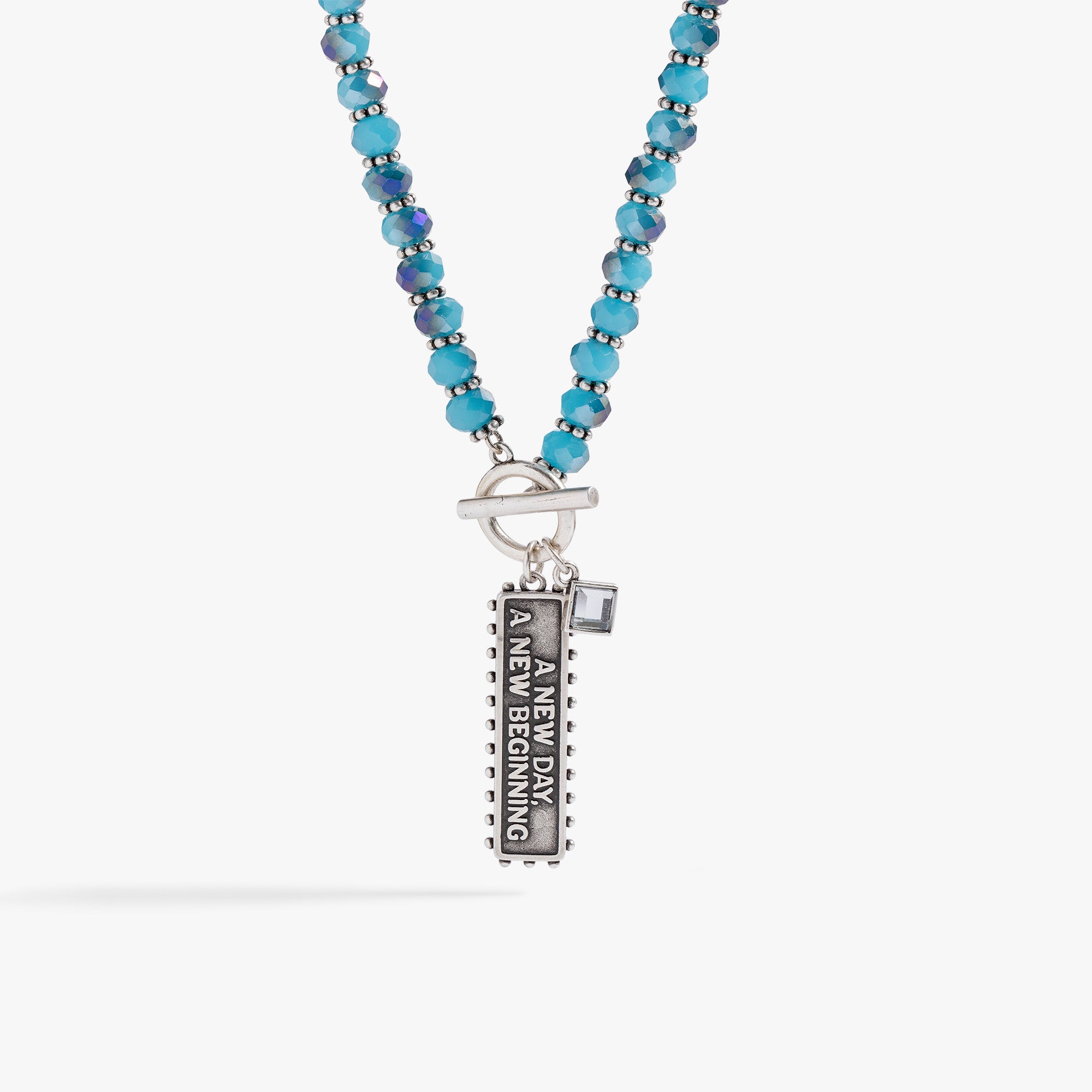 New Day New Beginning Toggle Necklace - Inspirational Jewelry for Women, Gift for Her - Perfect for Daily Wear, Special Occasions & Motivational Gifts