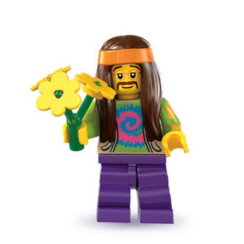 LEGO Series 7 Hippie Mini Figure Collectible Toy - Perfect for Display, Gifts & Creative Play | Vintage 70s Style Building Blocks for Kids & Adult Collectors