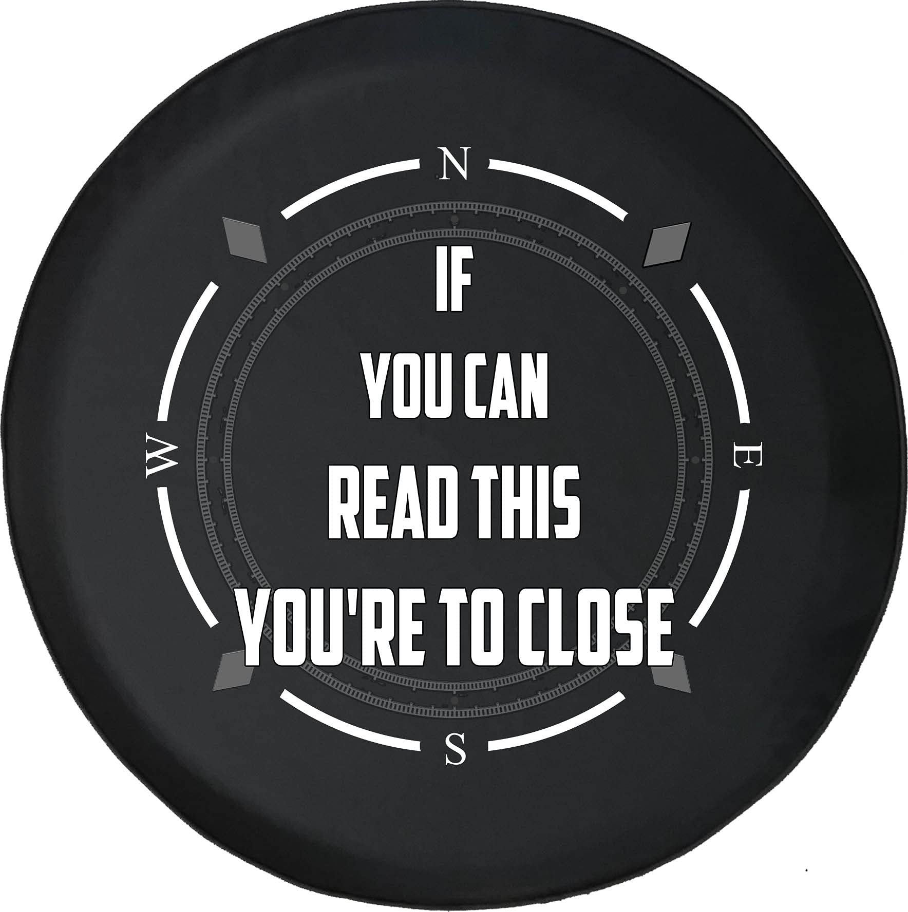Premium American Unlimited Spare Tire Cover with Compass Design - 'If You Can Read This Too Close' Social Distancing Wheel Cover for SUV, Trailer, RV Accessories - Fits Most Vehicles - Perfect for Road Trips, Camping & Outdoor Adventures