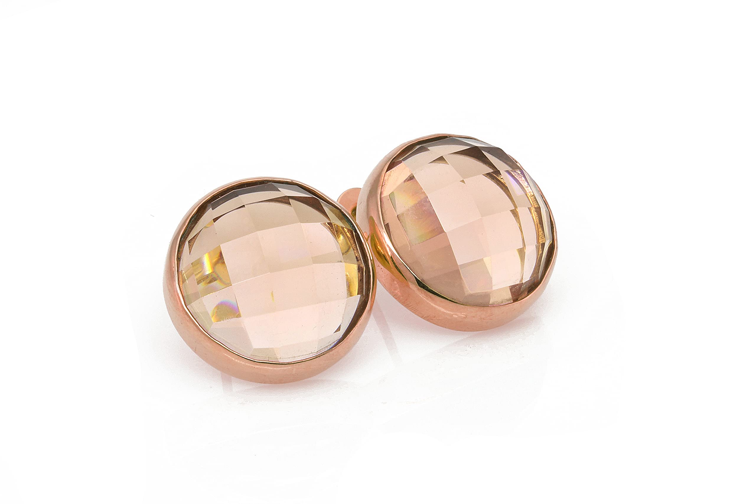 Morganite Gemstone Stud Earrings - December Birthstone Jewelry, Bridal Earrings & Unique Engagement Gifts for Her | Perfect for Weddings, Anniversaries & Special Occasions