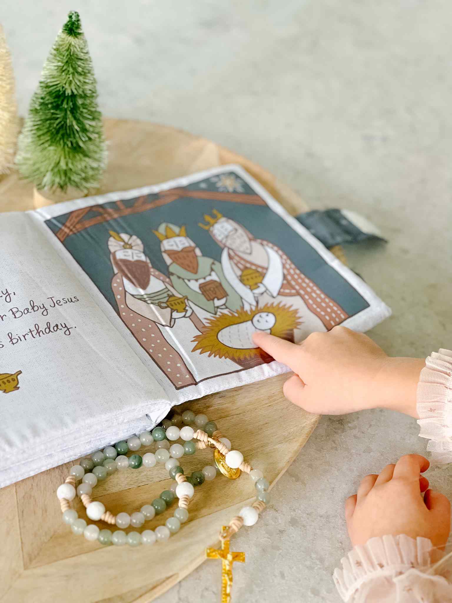 Happy Birthday Jesus Soft Book - Interactive Baby Cloth Book for Early Learning & Sensory Play - Perfect for Christmas Gifts, Baby Showers & Toddler Storytime