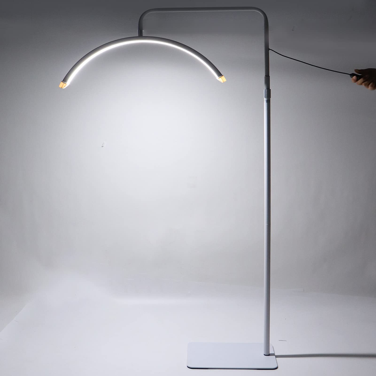 EXCLUZO Professional 36W LED Lash Lamp for Eyelash Extensions - 24 Inch Adjustable Makeup Light with 3 Color Modes, Rotating Moon Light for Tattoo Artists, Beauty Salons & Home Use - Perfect for Lash Technicians, Makeup Artists & Skincare Professionals