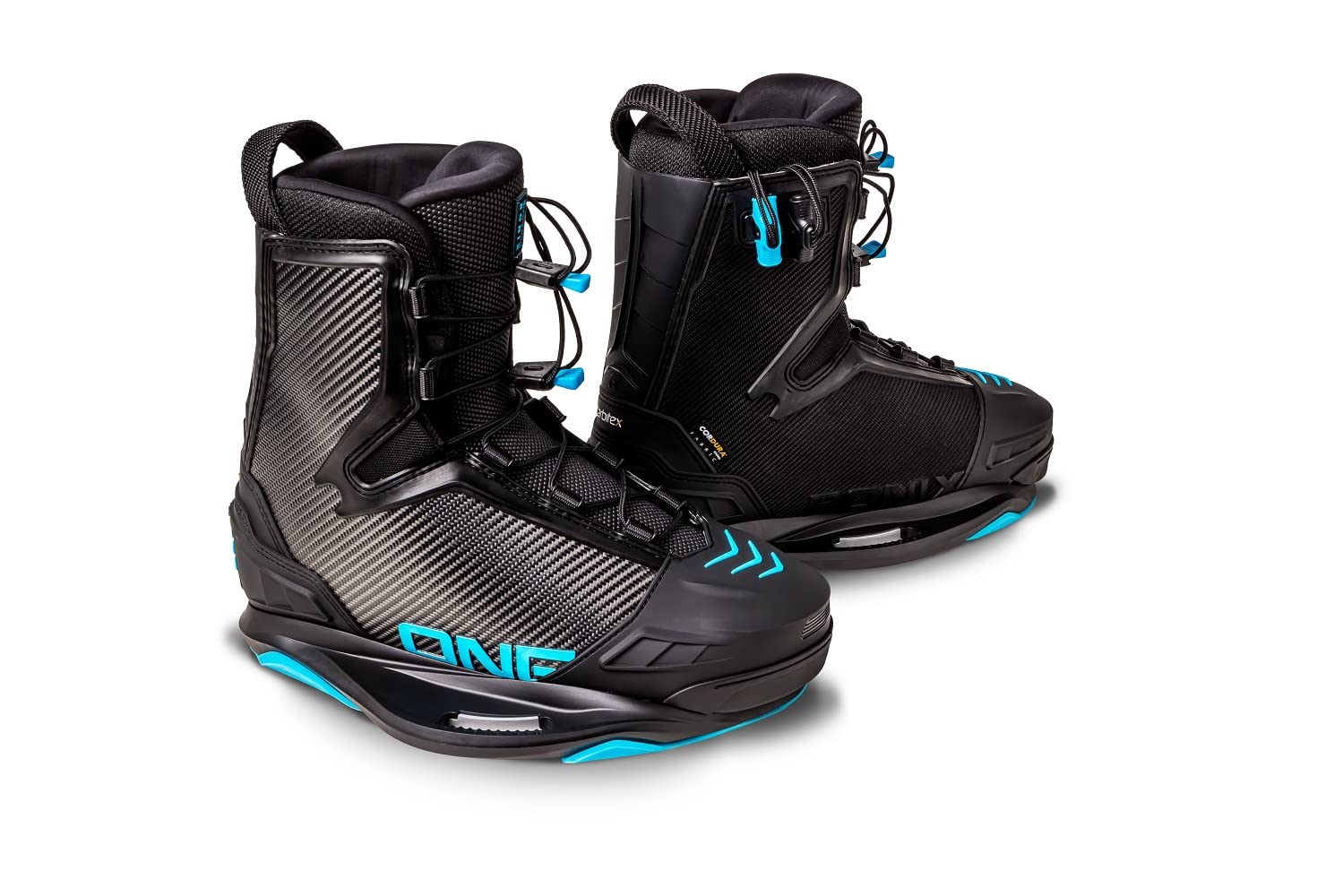 Ronix Wakeboard Boot One - Intuition - Carbitex/Azure Blue - Size 8 | Premium Wakeboarding Shoes for Men & Women | Perfect for Water Sports, Boating & Lake Adventures
