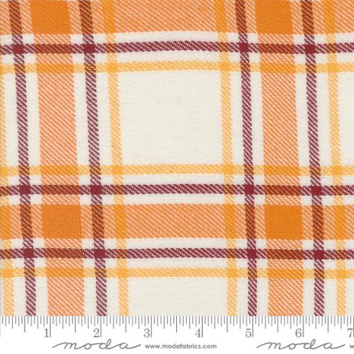 MODA 16-Inch Toweling Fabric by the Yard - Pumpkin, Yellow, Cinnamon & Ivory Plaid - Perfect for DIY Kitchen Towels, Aprons & Home Decor Projects
