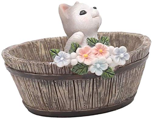 Succulent Plant Pot with Cute Kitten Design - Ceramic Flower Pot for Indoor Plants, Home & Office Decor | Perfect for Succulents, Cacti, Small Plants