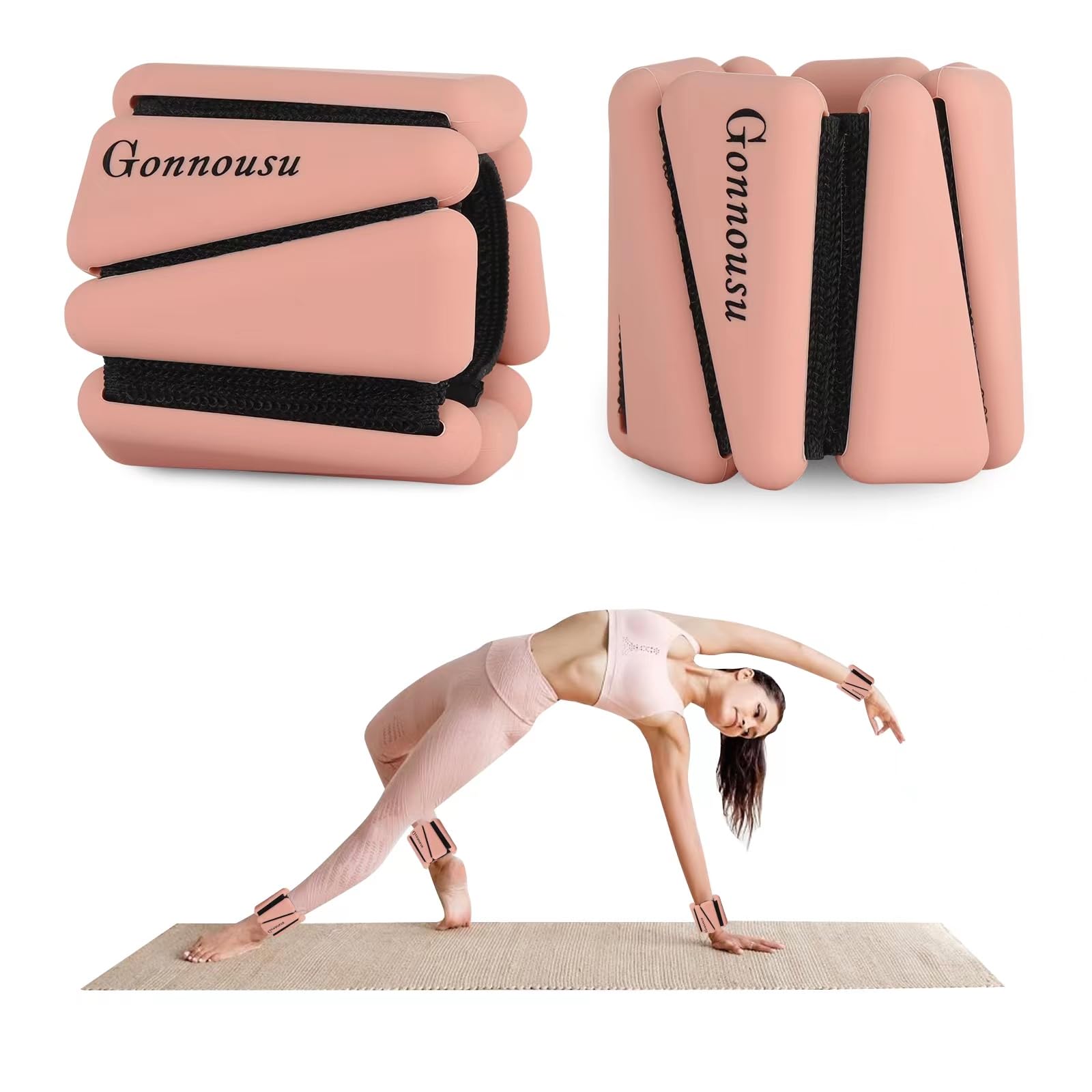 Adjustable Wearable Wrist & Ankle Weights Set for Women & Men - 2 Pack (1lb Each) for Strength Training, Yoga, Pilates, Cardio & Fitness Workouts | Perfect for Home Gym, Outdoor Exercise & Weight Loss Journey