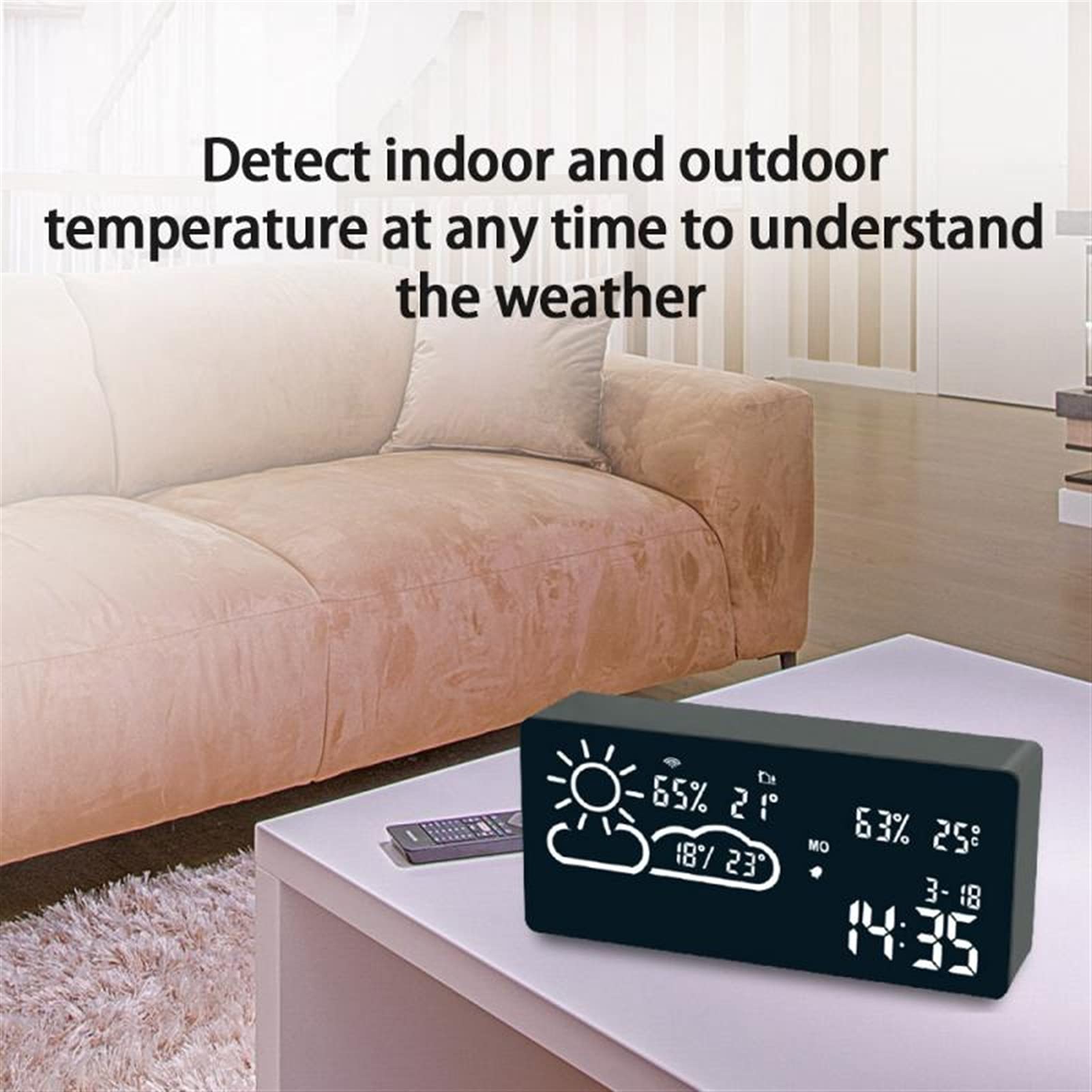 **GARcan Smart Alarm Clock with LED Display - WiFi Weather Station, Temperature & Humidity Monitor, APP Control - Perfect for Home, Office, and Bedroom**