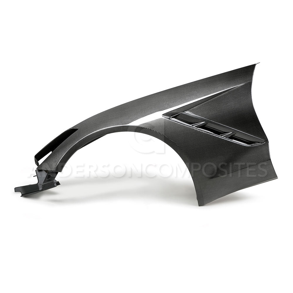 2015-2019 Chevrolet Corvette C7 Z06 Carbon Fiber Fenders - Anderson Composites AC FF14CHC7 OE Style Replacement Body Panels | Perfect for Performance Upgrades & Show Car Builds