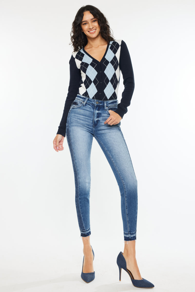 Elisha High Rise Ankle Skinny Jeans for Women - Stretchy Denim Pants, Slim Fit, Comfortable & Trendy - Perfect for Casual Outfits, Workwear & Night Out